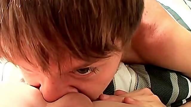 Cute twink gives a POV rimjob