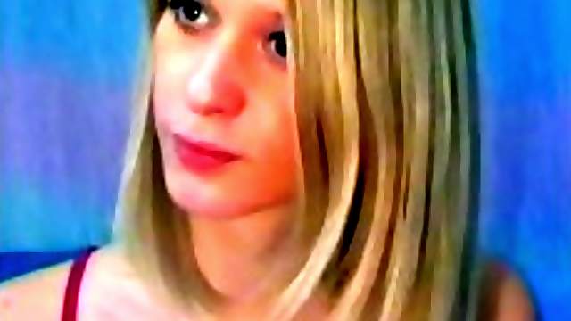 Beautiful Blonde Gets Naked on Her Webcam